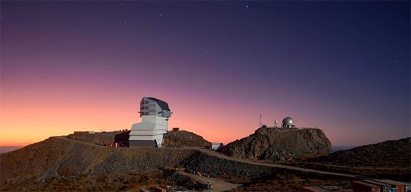 Vera C. Rubin Observatory at night.